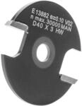ENT 13882 Scheibennutfr&auml;ser HW, Schaft (S) 6,35 mm, Durchmesser (D) 40 mm, NL...