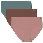 Under Armour Damen Hipster-Slips im 3er-Pack &ndash; Unsichtbares Pure Stretch, nahtlos,