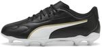 PUMA King 20 Play FG/AG JR Fu&szlig;ballschuh, Schwarz-Wei&szlig;gold, 11 UK