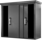GFP Primeyard Ger&auml;teschrank Leon Metall 210x78x191 cm Gartenschrank Schiebet&uuml;r