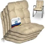 Beautissu 4er Set Niedriglehner Auflagen Set Flair NL Stuhlauflage 100x50x8cm