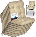 Beautissu 8er Set Niedriglehner Auflagen Set Flair NL Stuhlauflage 100x50x8cm