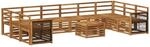 vidaXL Outdoor-Sofagarnitur 8 pcs Natur Massivholz Akazie, Gartenlounge, modernes