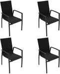 DEGAMO Gartenstuhl Stapelsessel FARO, Aluminium anthrazitfarben + Textilgewebe