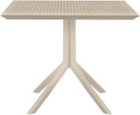 CLP Tisch Sky 80 x 80 cm I Gartentisch wetterfest und UV-best&auml;ndig I Eckiger