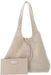 Coccinelle Leder Schultertasche C-Easy Suede Handbag Sandshell/Sandshell beige