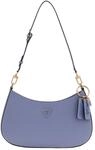 GUESS Schultertasche Noelle II Top Zip Shoulder Bag Grey Blue blaugrau