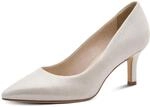 Tamaris Damen Pumps mit Stilettoabsatz Leder, metallic, 37 EU