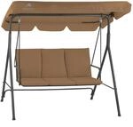 HinHocker Hollywoodschaukel 3-Sitzer mit Sonnendach | Braun | bis 250 kg...