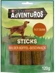 Adventuros Hundesnack Sticks, mit wildem B&uuml;ffelgeschmack, 6er Pack (6 x 120 g)