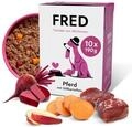 FRED Hundefutter Pferd mit S&uuml;&szlig;kartoffeln 10 x 190 g I Monoprotein Nassfutter...