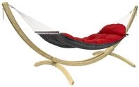 AMAZONAS Hochwertiges XXL-H&auml;ngematten-Set mit Fat Hammock Red und...