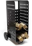Wiltec XL Kaminholzwagen 53 x 36 x 106 cm, f&uuml;r 100 kg Holz, Holzwagen...