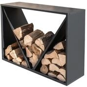 WESTMANN Kaminholzregal Stahl 115x35x80 cm Schwarz Brennholzregal |...