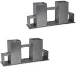 2x Holzstapelhilfe Feuerverzinkt f&uuml;r Kanth&ouml;lzer 70x70mm / 40x60mm Stapelhilfe