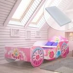 Kids Collective Kutsche Kinderbett M&auml;dchenbett 80x160 | 70x140 mit Rausfallschutz
