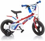 Dino Bikes Kinderfahrrad Jungen 12 Zoll mit 1 Bremse am Lenker St&uuml;tzr&auml;der Rot...