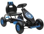 HOMCOM Gokart mit 3-Stufig Verstellbarem Sitz f&uuml;r 5-12 Jahre bis 50 kg Blau