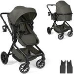 hauck 2in1 Babywagen & Buggy mit Babyschalenadapter Convert N Care Olive