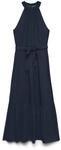 VERO MODA Vmeasy Joy S/L Long Halterneck Dress WVN