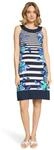 Betty Barclay Damen Sommerkleid ohne Arm 36, Dark Blue/Green