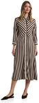 Street One Damen Midi-Kleid mit Durchgehender Knopfleiste
