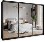Masseno Schwebet&uuml;renschrank Rien 250/205/60 cm Kleiderschrank mit 4 Schubladen