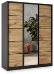 Masseno Schiebet&uuml;renschrank NATA 160/205/58 cm Kleiderschrank mit 4 Schubladen