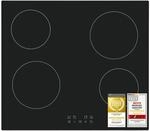 Exquisit Glaskeramik-Kochfeld 60 cm | Touch-Control | 4 Kochzonen | rahmenlos 