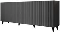 Mirjan24 Kommode Vailbo Grey 200 mit 4 T&uuml;ren, Mehrzweckschrank, Anrichte,...