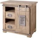 MASSIVMOEBEL24.DE | Railway Kommode 70x45x70 Mango mit Schubladen, Farbe:beige