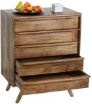 Mendler Highboard HWC-L96, Kommode Sideboard Schrank Schubladen Massiv-Holz...