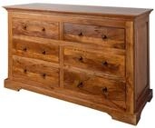 MASSIVMOEBEL24.DE | Oxford Kommode Akazie 145x58x90, Farbe:Hellbraun lackiert,