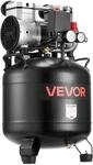 VEVOR Druckluft Kompressor 30 L, Luftkompressor 2PS, 113 L/min bei 6,2 bar, Max. 10