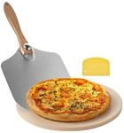 VEVOR Pizzastein Backstein 381 x 381 mm, runder Cordierit-Pizzastein, gro&szlig;e