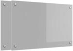 vidaXL K&uuml;chenr&uuml;ckwand 2 pcs Hellgrau 80 x 50 cm Geh&auml;rtetes Glas, Moderne, robuste