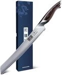 HOSHANHO Brotmesser, 25cm Gestochen Scharf Brotmesser mit Wellenschliff