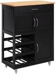 SoBuy Servierwagen mit Rollen und Weinregal 67x87x38 cm K&uuml;che und Outdoor 