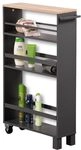 Kesper | Nischenregal mit Rollen, 50 x 15 x 79 cm, Grau | 2485613