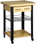 Kesper | K&uuml;chenwagen mit 2 Schubladen, 71 x 88 x 60 cm, Schwarz | 2589113
