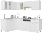 vidaXL 11-TLG. K&uuml;chenzeile Lyon Wei&szlig; Holzwerkstoff, K&uuml;chenschrank-Set,