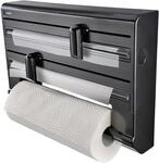 Leifheit Wandrollenhalter Parat Black, K&uuml;chenrollenhalter im modernen Design f&uuml;r