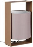 Reality Leuchten Tischleuchte Pail R55751065, Metall Coffee, Schirm Stoff Taupe,