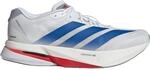 adidas Herren Adizero Boston 13 Schuhe, White-royal Blue-Halo Silver, 42