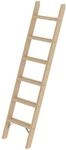 PROREGAL Stufen-Anlegeleiter Holz ohne Traverse | 6 Stufen | Leiter,...