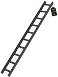 PROREGAL Dachleiter | Anthrazitgrau | 10 Sprossen | Leiter, Teleskopleiter,