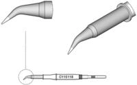 JBC L&ouml;tspitze Serie C115, Rundform, C115118/&Oslash; 0,1 mm, gebogen C115118