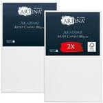 Keilrahmen Leinwand zum Bemalen 100x160 cm &ndash; Artina FSC&reg; 2er Set bespannte