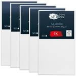 Artina FSC&reg; 5er Set Keilrahmen Leinwand zum Bemalen 80x140 cm &ndash; bespannte