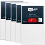 Artina FSC&reg; 5er Set Keilrahmen Leinwand zum Bemalen 90x150 cm &ndash; bespannte